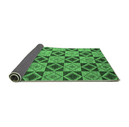 Sideview of Abstract Emerald Green Modern Rug, abs5544emgrn