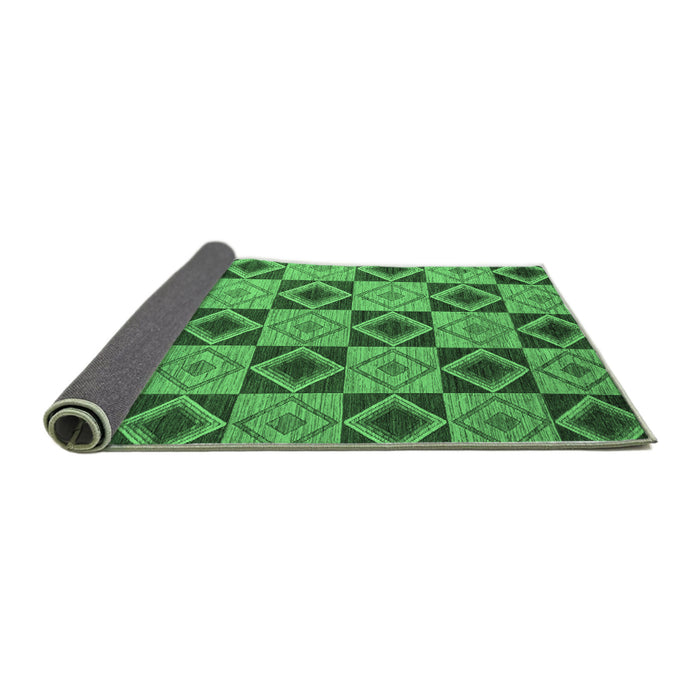 Sideview of Abstract Emerald Green Modern Rug, abs5544emgrn