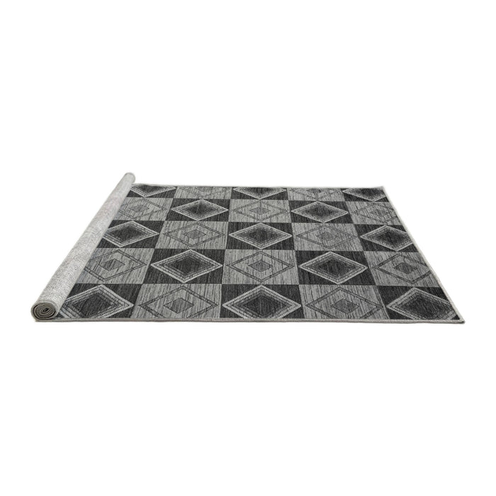 Sideview of Machine Washable Abstract Gray Modern Rug, wshabs5544gry