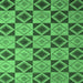 Square Machine Washable Abstract Emerald Green Modern Area Rugs, wshabs5544emgrn