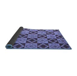 Sideview of Abstract Blue Modern Rug, abs5544blu