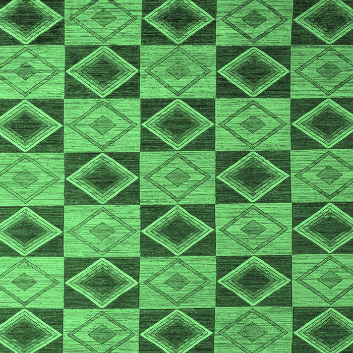 Square Abstract Emerald Green Modern Rug, abs5544emgrn