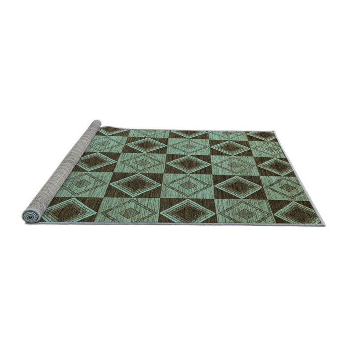 Sideview of Machine Washable Abstract Light Blue Modern Rug, wshabs5544lblu