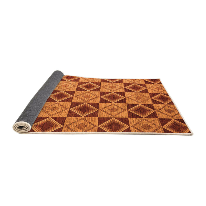 Sideview of Abstract Orange Modern Rug, abs5544org