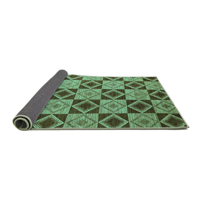 Sideview of Abstract Turquoise Modern Rug, abs5544turq