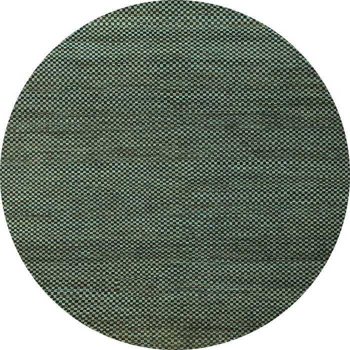 Round Abstract Light Blue Modern Rug, abs5545lblu