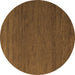 Round Abstract Brown Modern Rug, abs5545brn