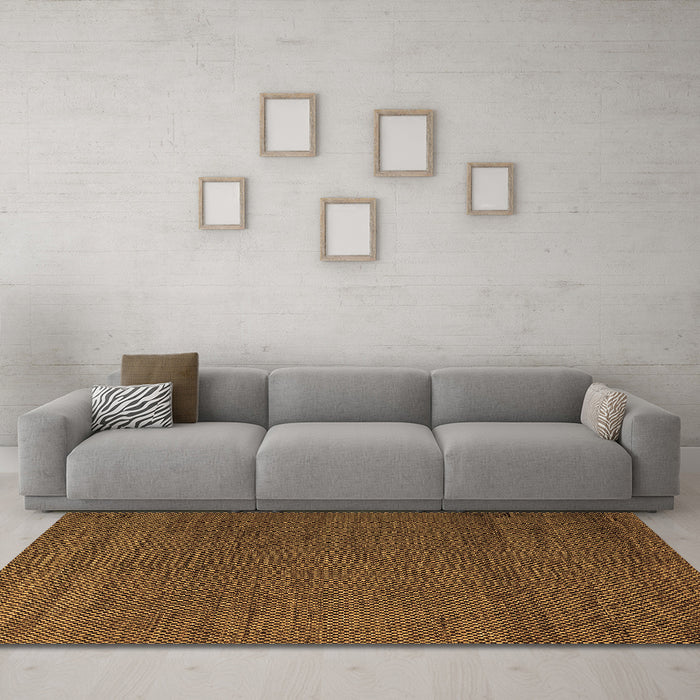 Machine Washable Abstract Brown Modern Rug in a Living Room,, wshabs5545brn