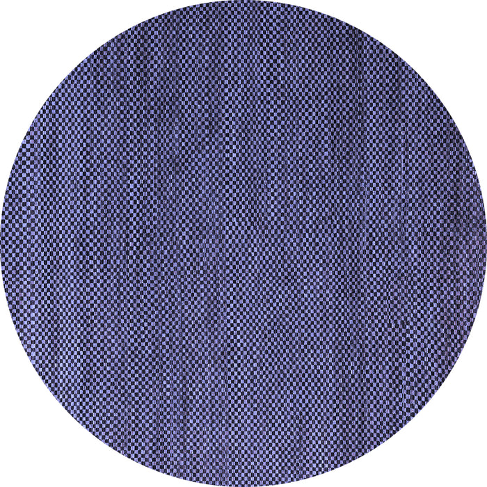 Round Abstract Blue Modern Rug, abs5545blu