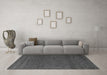 Machine Washable Abstract Gray Modern Rug in a Living Room,, wshabs5545gry