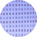 Round Solid Blue Modern Rug, abs5546blu