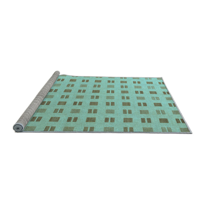 Sideview of Machine Washable Solid Light Blue Modern Rug, wshabs5546lblu
