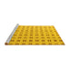 Sideview of Machine Washable Solid Yellow Modern Rug, wshabs5546yw