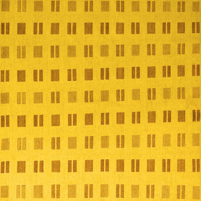 Square Machine Washable Solid Yellow Modern Rug, wshabs5546yw