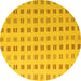 Round Solid Yellow Modern Rug, abs5546yw