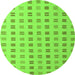 Round Solid Green Modern Rug, abs5546grn