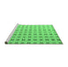 Sideview of Machine Washable Solid Emerald Green Modern Area Rugs, wshabs5546emgrn