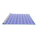 Sideview of Machine Washable Solid Blue Modern Rug, wshabs5546blu