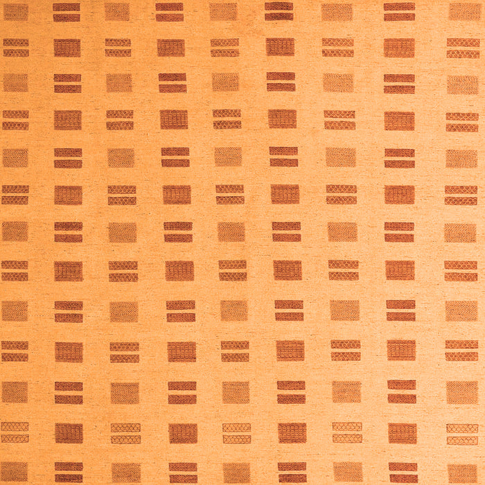 Square Solid Orange Modern Rug, abs5546org
