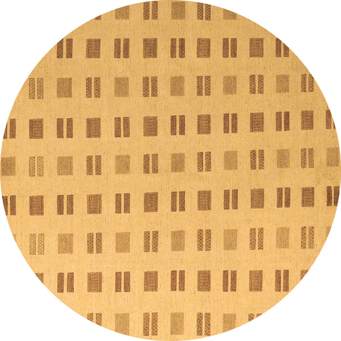 Round Machine Washable Solid Brown Modern Rug, wshabs5546brn