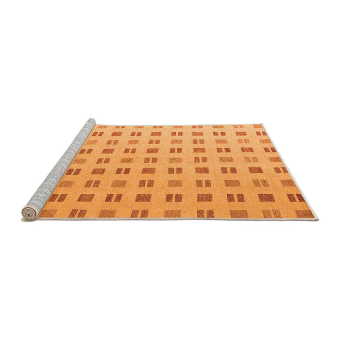 Sideview of Machine Washable Solid Orange Modern Area Rugs, wshabs5546org