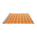 Sideview of Machine Washable Solid Orange Modern Area Rugs, wshabs5546org