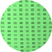 Round Solid Emerald Green Modern Rug, abs5546emgrn