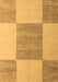 Machine Washable Checkered Brown Modern Rug, wshabs5547brn