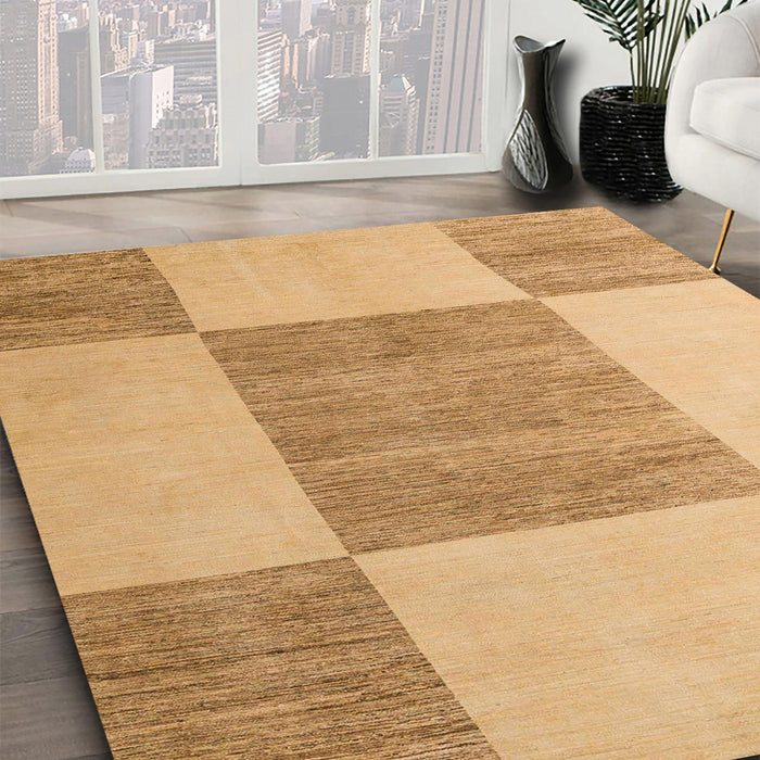 Machine Washable Abstract Orange Rug in a Family Room, wshabs5547