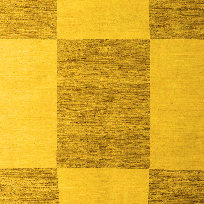 Machine Washable Checkered Yellow Modern Rug, wshabs5547yw