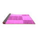 Sideview of Checkered Purple Modern Rug, abs5547pur