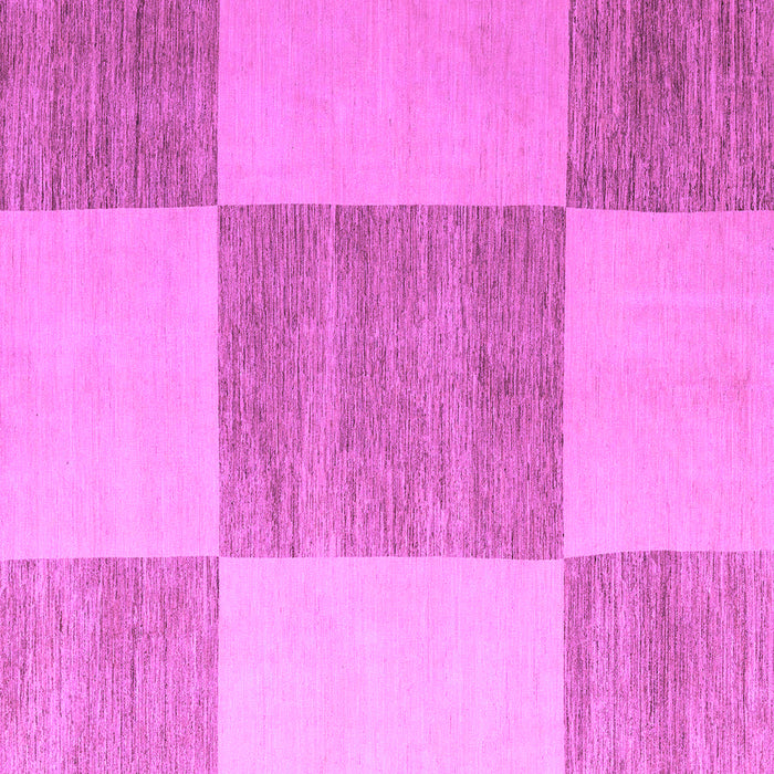 Square Machine Washable Checkered Purple Modern Area Rugs, wshabs5547pur