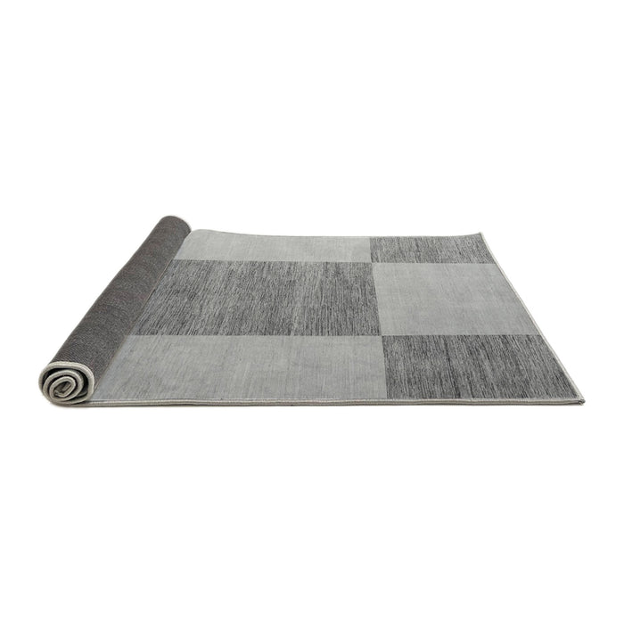 Sideview of Checkered Gray Modern Rug, abs5547gry