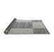 Sideview of Checkered Gray Modern Rug, abs5547gry