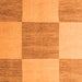 Square Checkered Orange Modern Rug, abs5547org