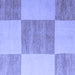 Square Checkered Blue Modern Rug, abs5547blu