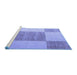 Sideview of Machine Washable Checkered Blue Modern Rug, wshabs5547blu