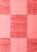 Checkered Red Modern Area Rugs