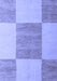 Checkered Blue Modern Rug, abs5547blu