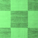 Square Checkered Emerald Green Modern Rug, abs5547emgrn