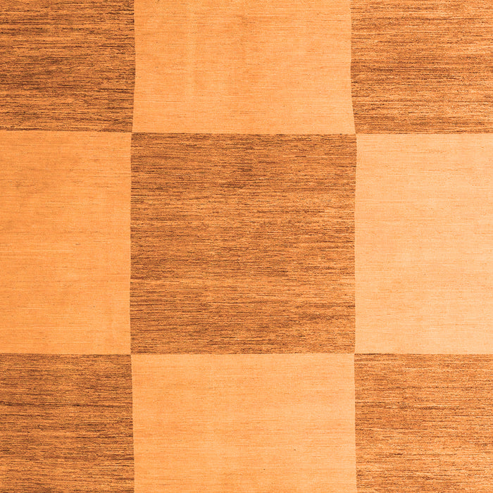 Square Machine Washable Checkered Orange Modern Area Rugs, wshabs5547org-1