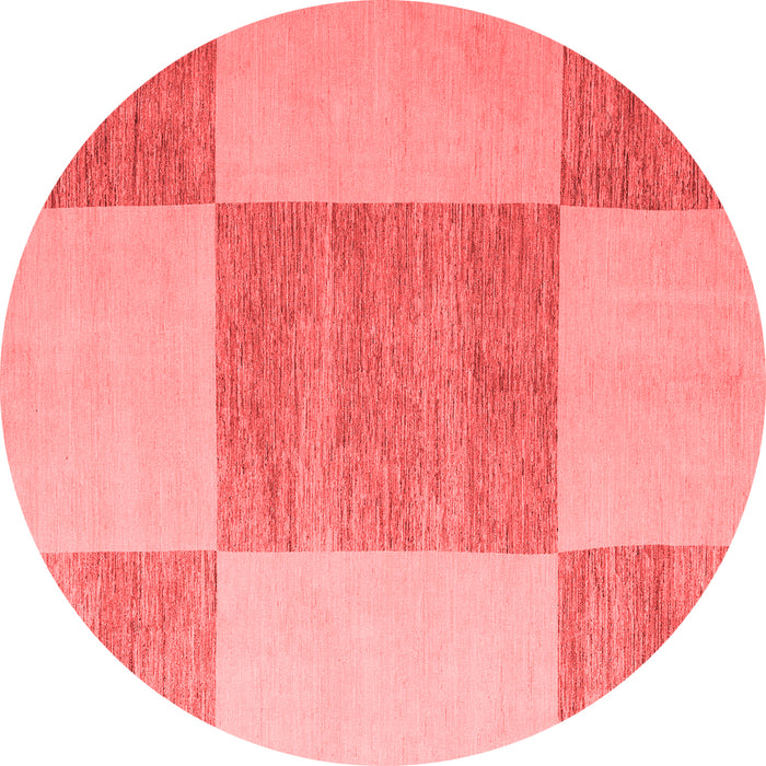 Machine Washable Checkered Red Modern Rug, wshabs5547red