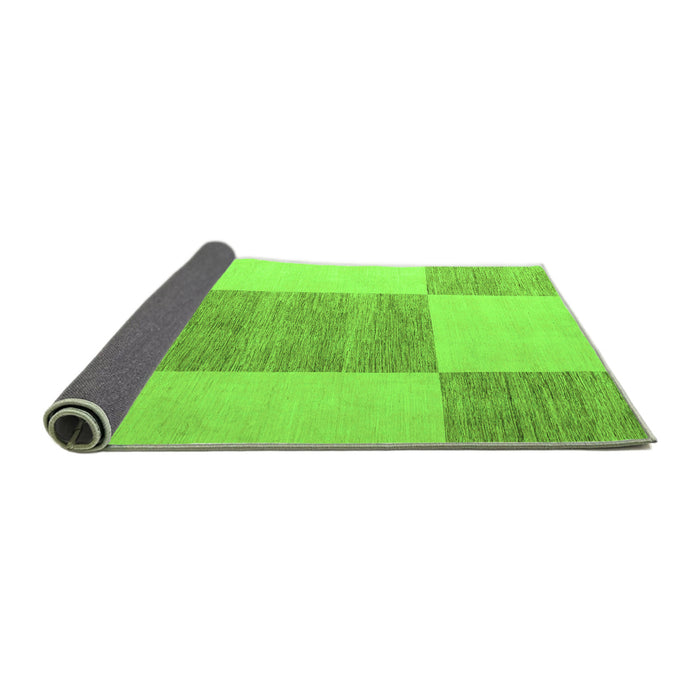 Sideview of Checkered Green Modern Rug, abs5547grn
