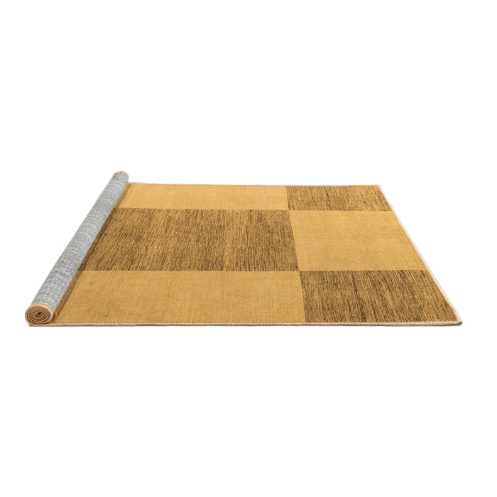 Sideview of Machine Washable Checkered Brown Modern Rug, wshabs5547brn