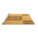 Sideview of Machine Washable Checkered Brown Modern Rug, wshabs5547brn