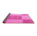 Sideview of Checkered Pink Modern Rug, abs5547pnk