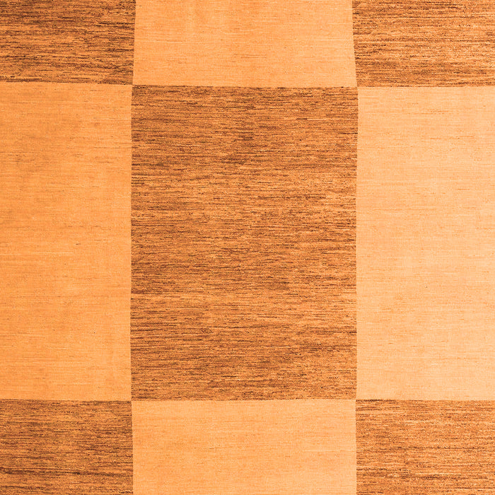 Machine Washable Checkered Orange Modern Area Rugs, wshabs5547org-1