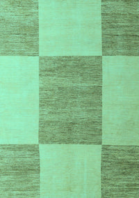 Checkered Turquoise Modern Rug, abs5547turq