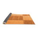 Sideview of Checkered Orange Modern Rug, abs5547org