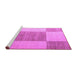 Sideview of Machine Washable Checkered Purple Modern Area Rugs, wshabs5547pur